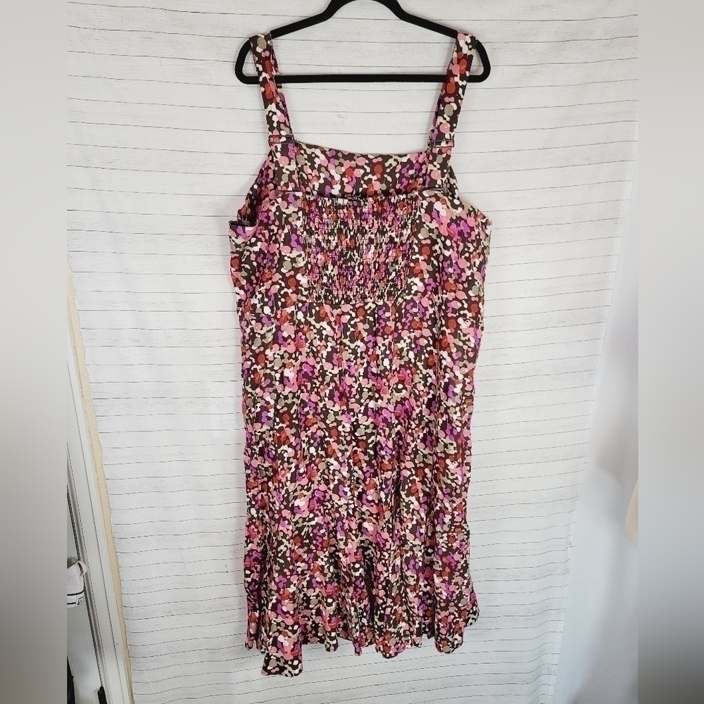 LANE BRYANT FLORAL LINEN SUNDRESS, SZ 26 - Picture 9 of 10